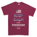 Men's Keep Calm and Freedom On T-shirt