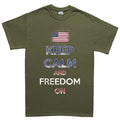 Men's Keep Calm and Freedom On T-shirt