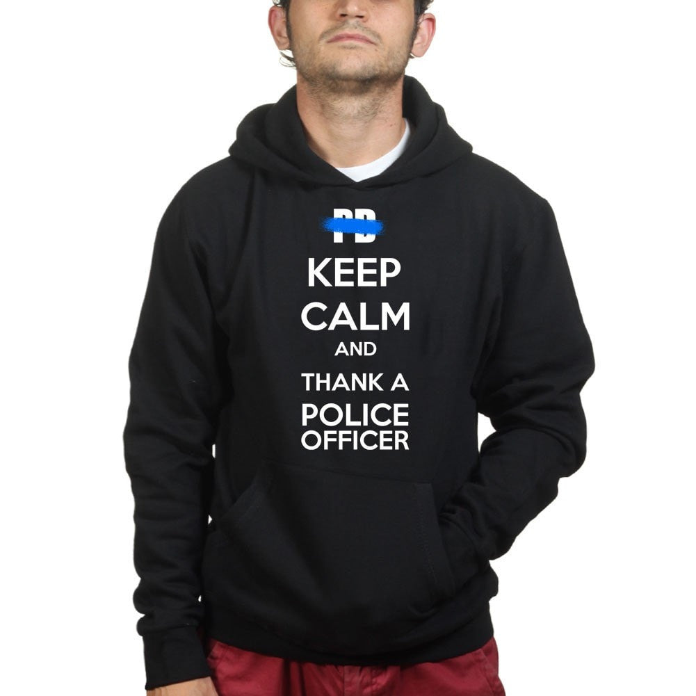Unisex Keep Calm and Thank A Police Officer Hoodie