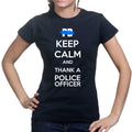 Ladies Keep Calm and Thank A Police Officer T-shirt
