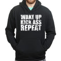Wake Up. Kick Ass. Repeat. Hoodie