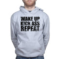 Wake Up. Kick Ass. Repeat. Hoodie