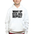 Wake Up. Kick Ass. Repeat. Hoodie