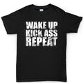 Wake Up. Kick Ass. Repeat. Men's T-shirt