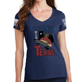 Ladies Don't Mess With Texas (Leatherface) V-Neck T-shirt