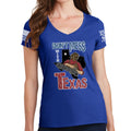 Ladies Don't Mess With Texas (Leatherface) V-Neck T-shirt