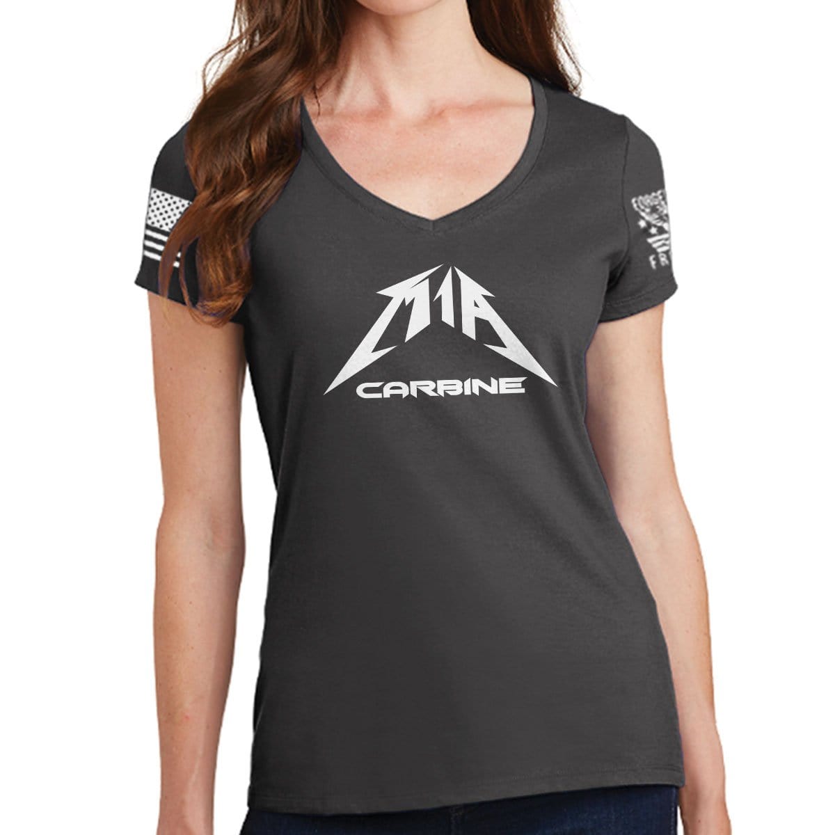 Ladies M1A Carbine V-Neck T-shirt