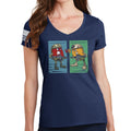 Ladies M vs S V-Neck T-shirt