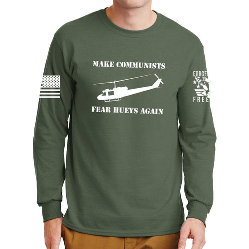 Make Communists Fear Hueys Again Long Sleeve T-shirt