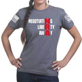 Negotiating Liberty Away Ladies T-shirt