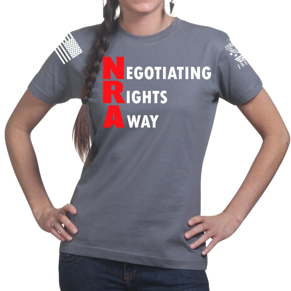 Negotiating Rights Away Ladies T-shirt