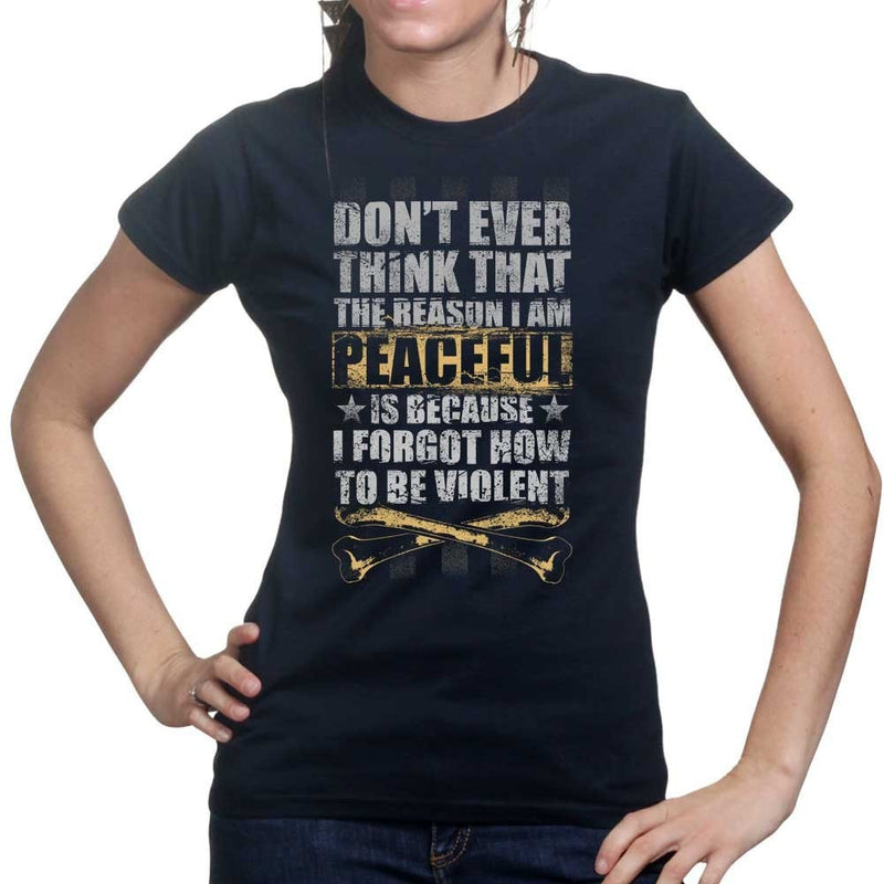 Ladies Peaceful and Violent T-shirt