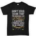 Men's Peaceful and Violent T-shirt