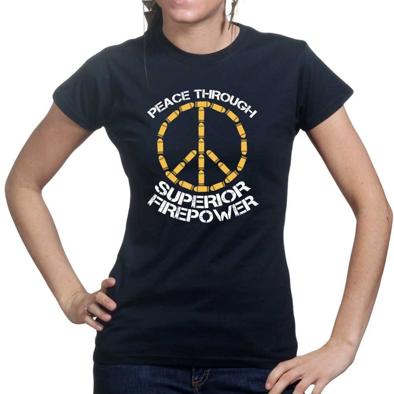 Peace Through Firepower Ladies T-shirt