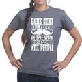 Ladies People With Mustaches KIll People T-shirt