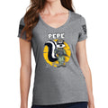 Ladies Pepe Le Pew Pew V-Neck T-shirt