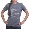 Ladies 1911 Pistol Blue Print T-shirt