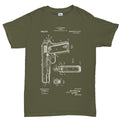 Men's 1911 Pistol Blue Print T-shirt