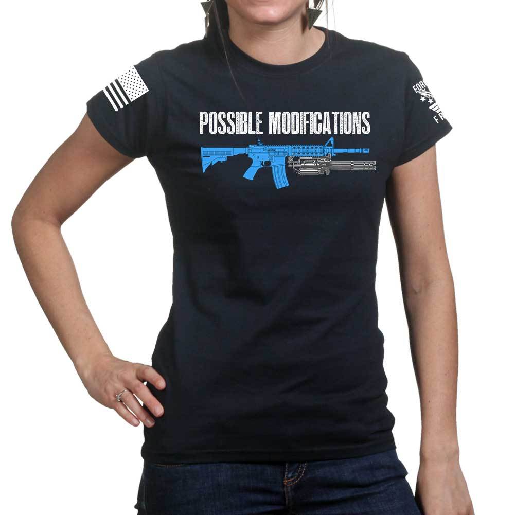 Possible Modifications Gatling Gun Ladies T-shirt