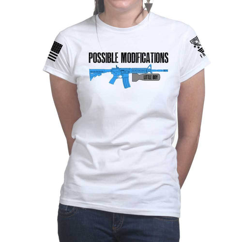 Possible Modifications Little Boy A Bomb Ladies T-shirt