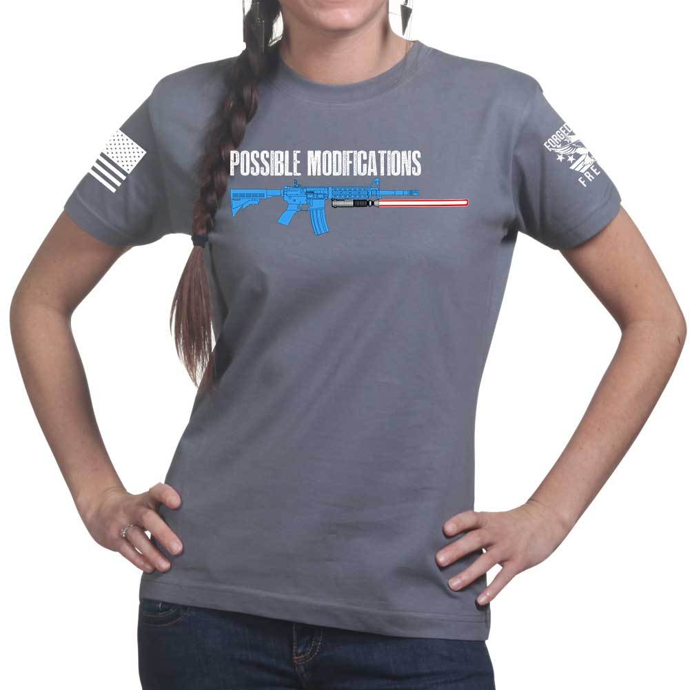 Possible Modifications Red Lightsaber Ladies T-shirt