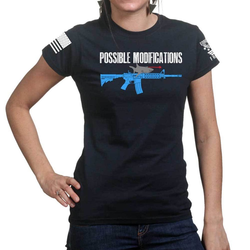 Possible Modifications AR Laser Shark Ladies T-shirt