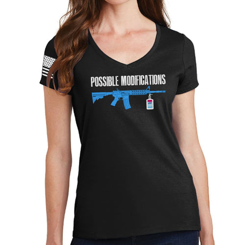 Possible Modifications Sanitizer Ladies V-Neck T-shirt