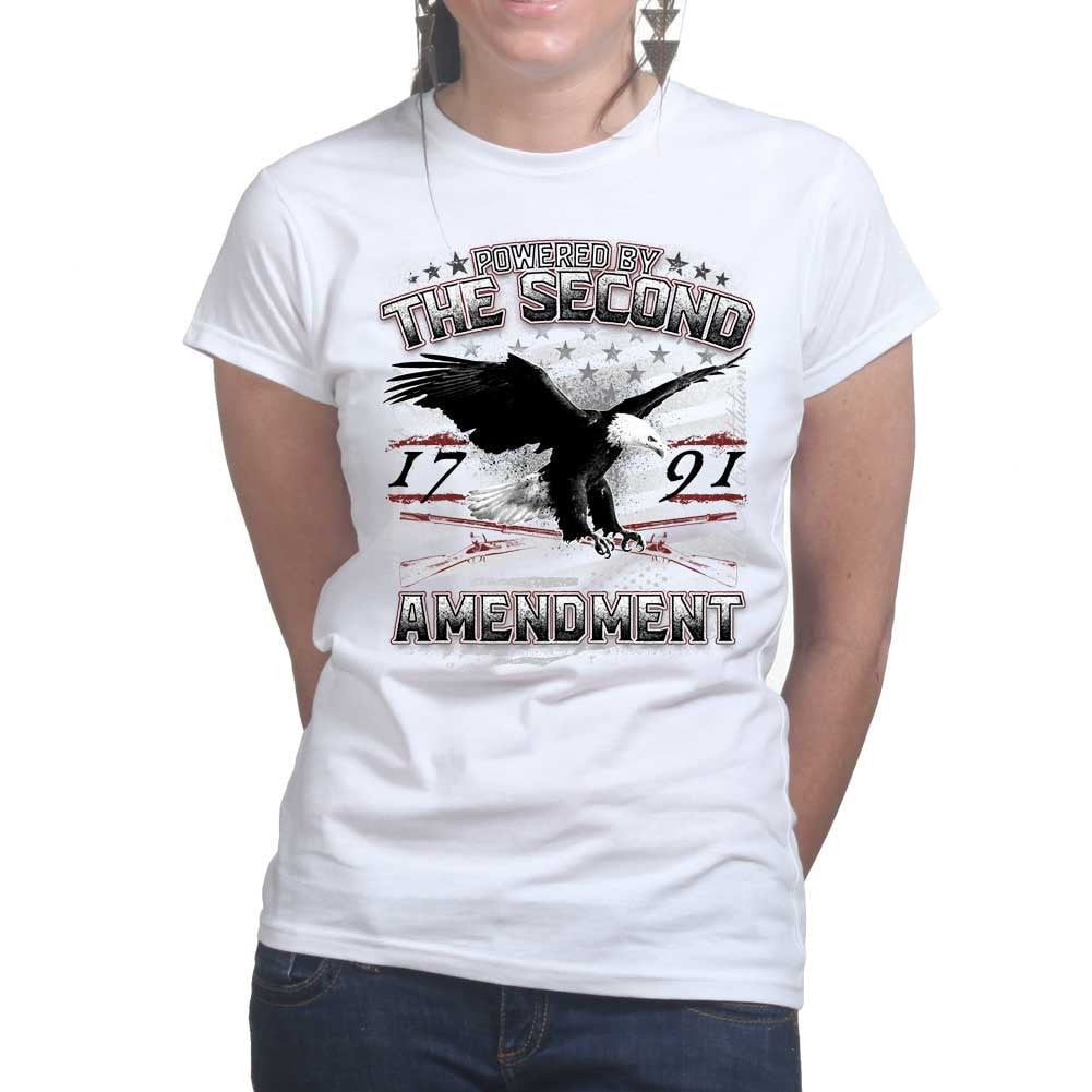 Powered By The Second Amendment Ladies T-shirt