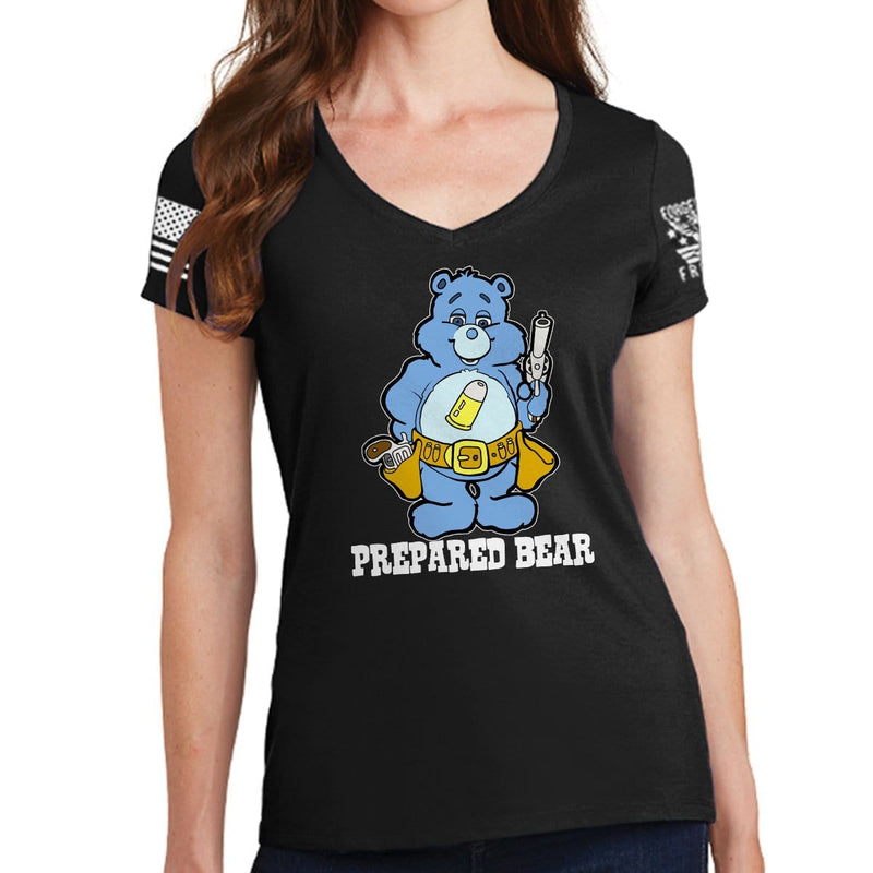 Ladies Prepared Bear V-Neck T-shirt