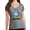 Ladies Prepared Bear V-Neck T-shirt