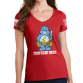 Ladies Prepared Bear V-Neck T-shirt