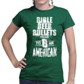 Ladies Bible, Beer & Bullets T-shirt
