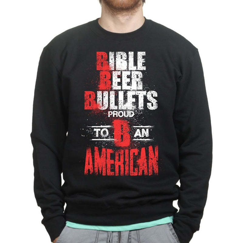 Unisex Bible, Beer & Bullets Sweatshirt