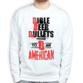 Unisex Bible, Beer & Bullets Sweatshirt