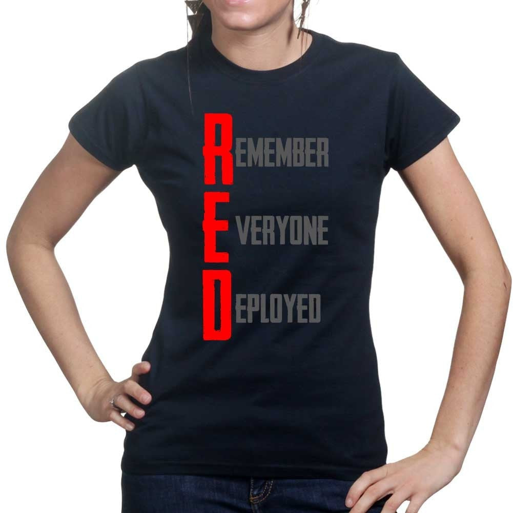 RED Remember Everyone Deployed Ladies T-shirt