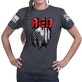 R.E.D Flag & Dog-tags Ladies T-shirt