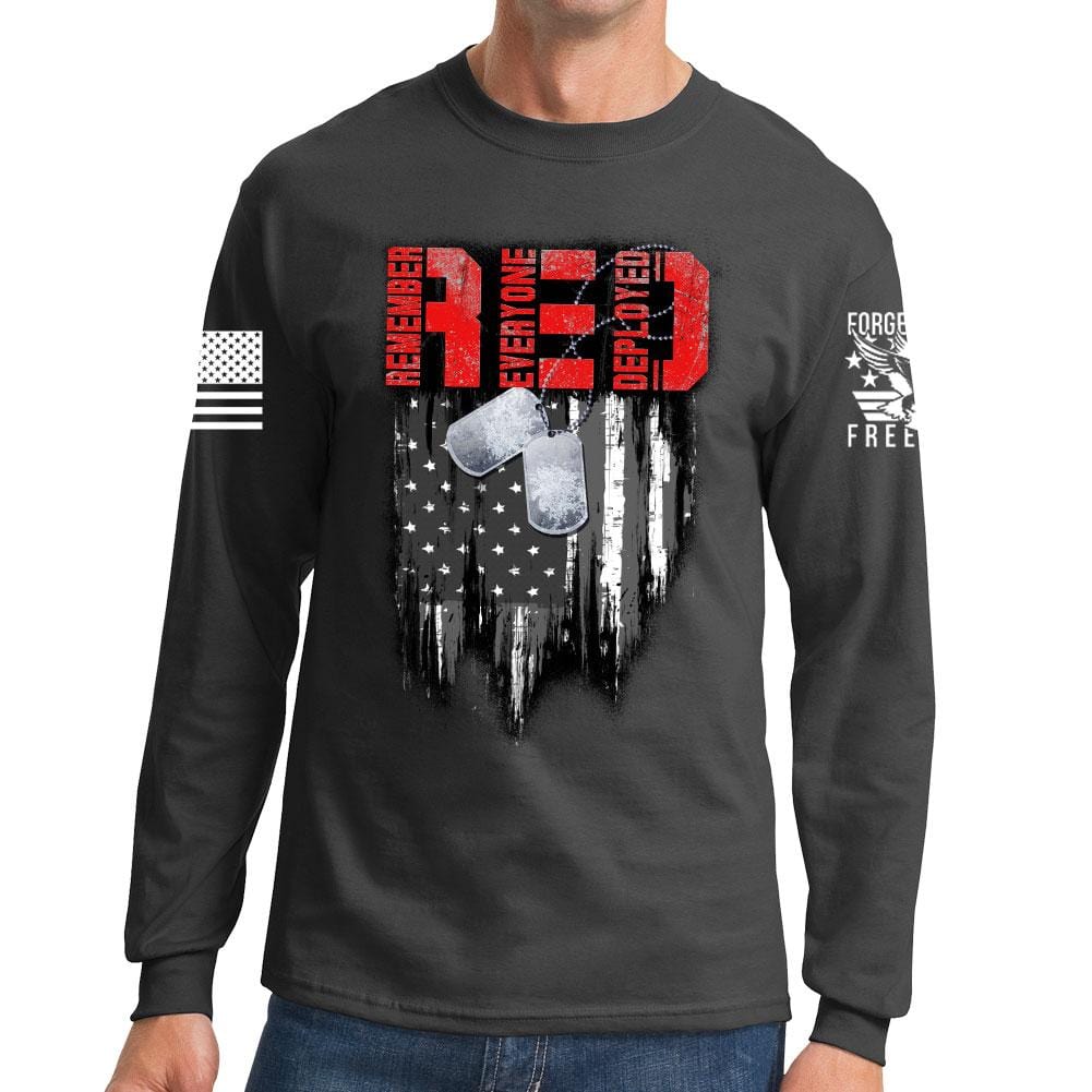 R.E.D Flag & Dog-tags Long Sleeve T-shirt