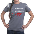 Republicans Democrats AR15 Ladies T-shirt