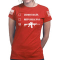 Republicans Democrats AR15 Ladies T-shirt