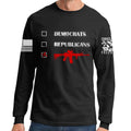 Republicans Democrats AR15 Long Sleeve T-shirt