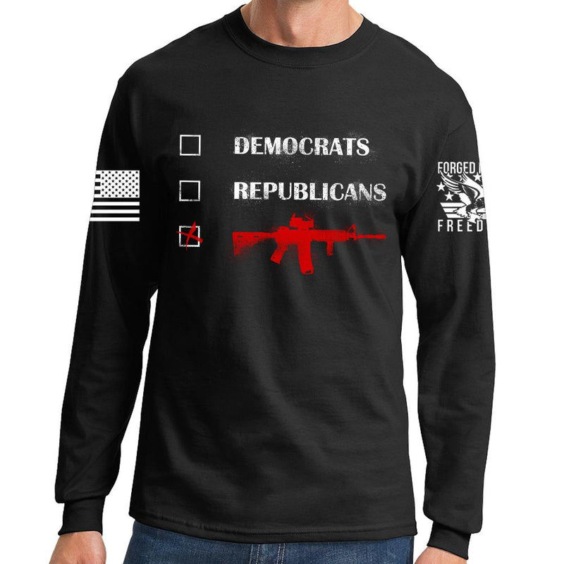 Republicans Democrats AR15 Long Sleeve T-shirt