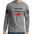 Republicans Democrats AR15 Long Sleeve T-shirt