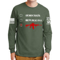 Republicans Democrats AR15 Long Sleeve T-shirt