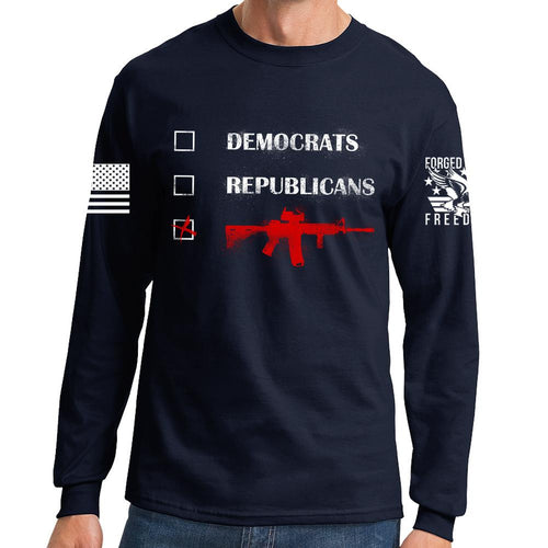 Republicans Democrats AR15 Long Sleeve T-shirt