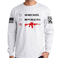 Republicans Democrats AR15 Long Sleeve T-shirt