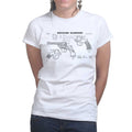 Vintage Revolver Blueprints Ladies T-shirt