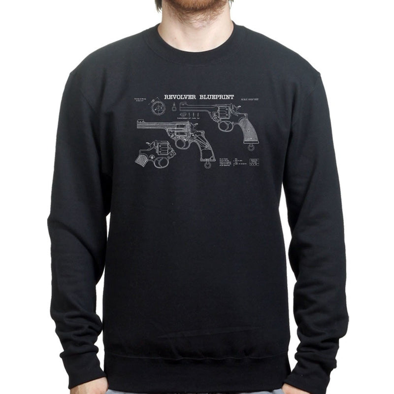 Vintage Revolver Blueprints Sweatshirt