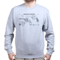 Vintage Revolver Blueprints Sweatshirt
