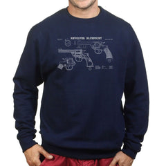 Vintage Revolver Blueprints Sweatshirt
