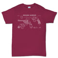 Vintage Revolver Blueprints Men's T-shirt